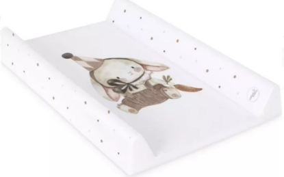 Saltea de Înfasat Ultra Light 1.2 kg, Dimensiuni 50x70 cm, cu Întăritură, Grosime 3 cm, Caracteristici Anti-Alunecare, Design Iepurașul Clovn